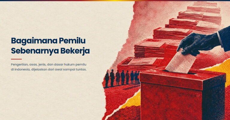 Pemilih memasukkan surat suara ke kotak suara pada pelaksanaan pemilu di Indonesia