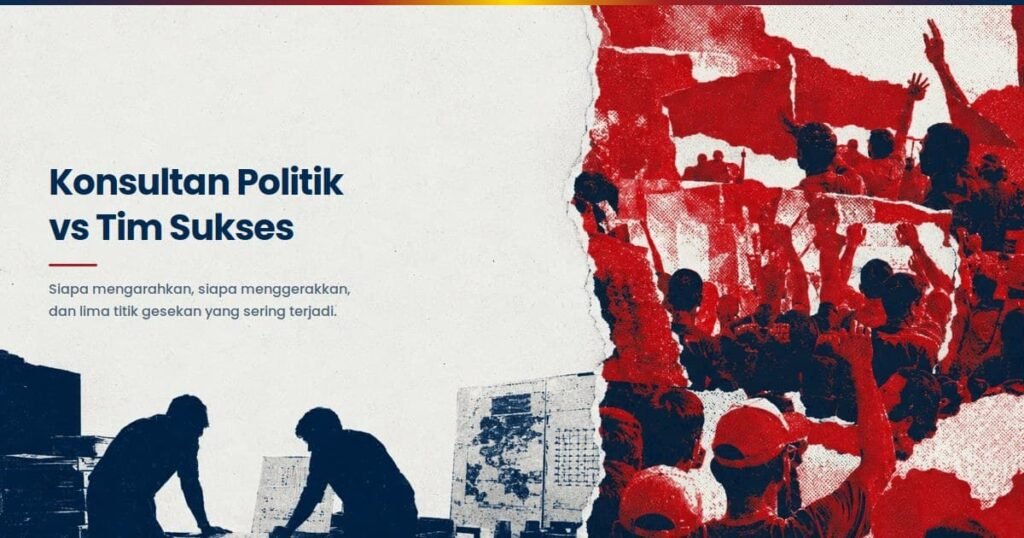 Ilustrasi perbedaan konsultan politik dan tim sukses dalam kampanye