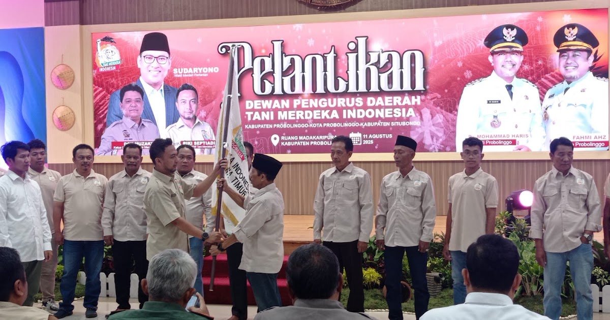 Pelantikan pengurus DPD Tani Merdeka Indonesia di tingkat kabupaten
