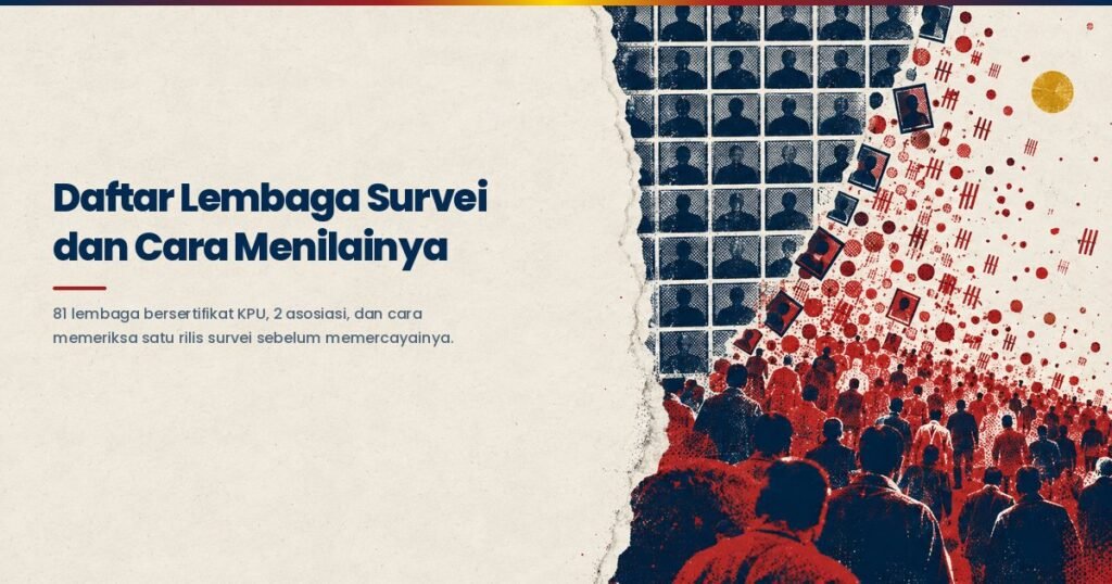 Daftar lembaga survei di Indonesia yang terdaftar di KPU beserta keanggotaan asosiasinya