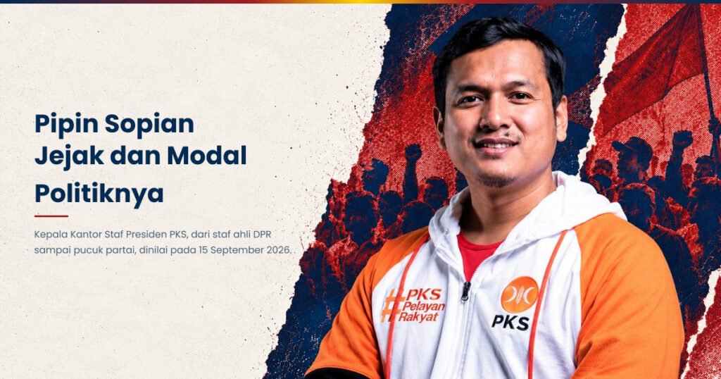 Rekam jejak Pipin Sopian, dari staf ahli DPR, juru bicara PKS, sampai Kepala Kantor Staf Presiden PKS, beserta penilaian modal politiknya memakai rubrik Head Politika.